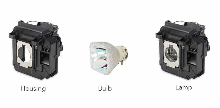 video projector bare bulb structure